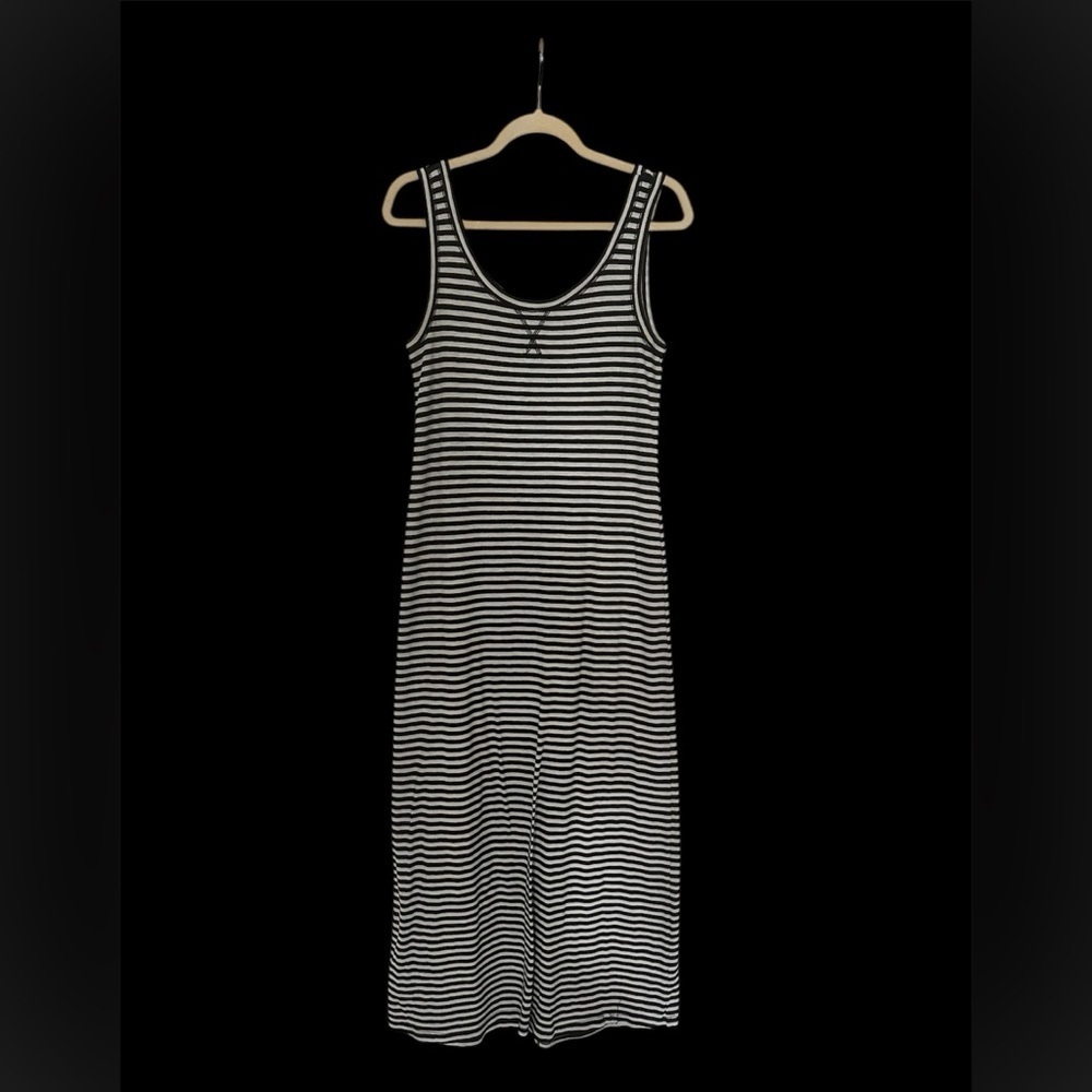 LOFT Black & White Stripe Maxi Tank Dress​​​